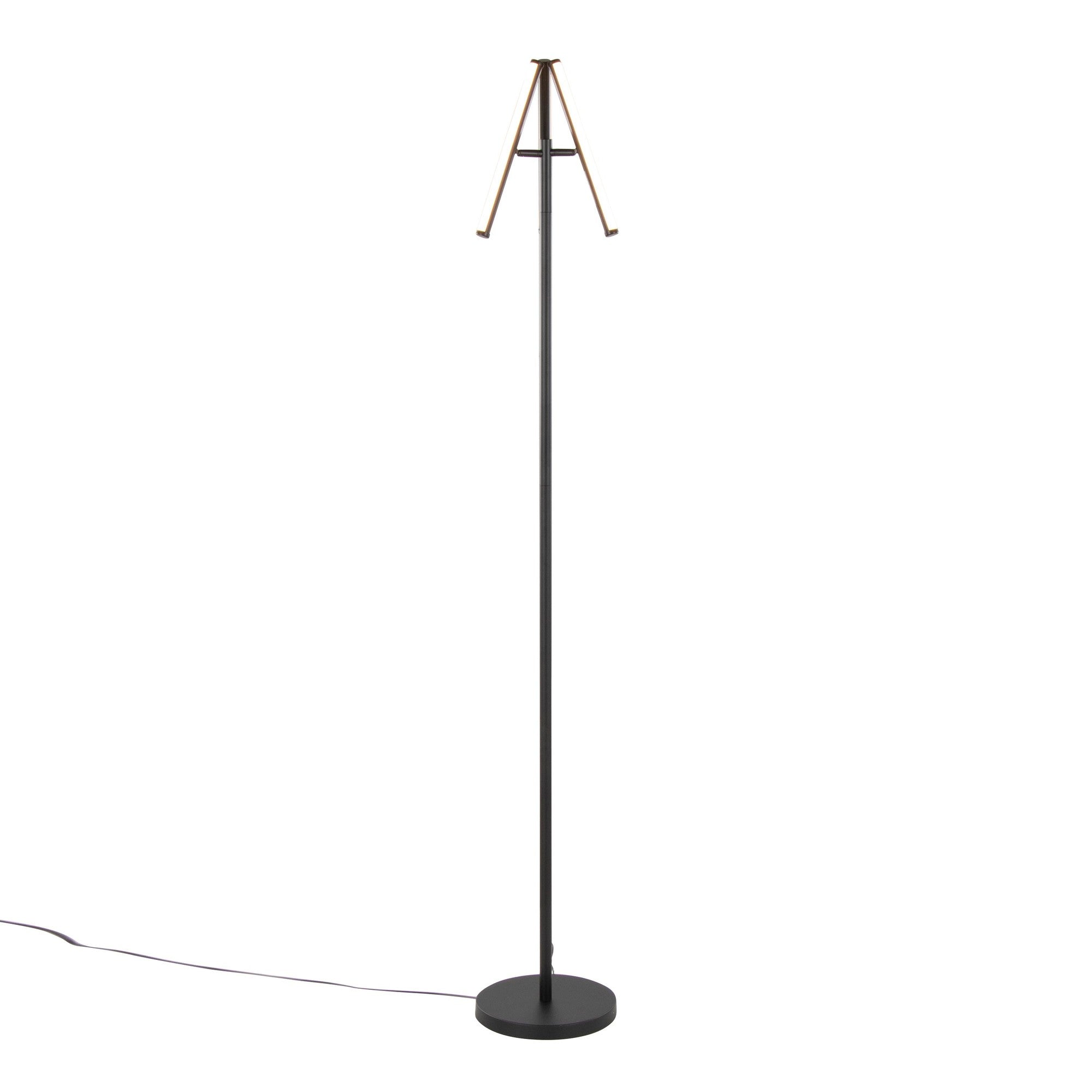 Icicle 65" Swivel Floor Lamp - Black Metal