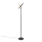 Icicle 65" Swivel Floor Lamp - Black Metal