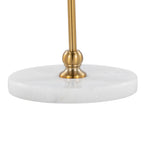 Leslie 63" Floor Lamp - White Marble, Gold Metal, White Linen
