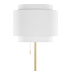 Tier 64" Metal Floor Lamp - Gold Metal, Off-white Linen