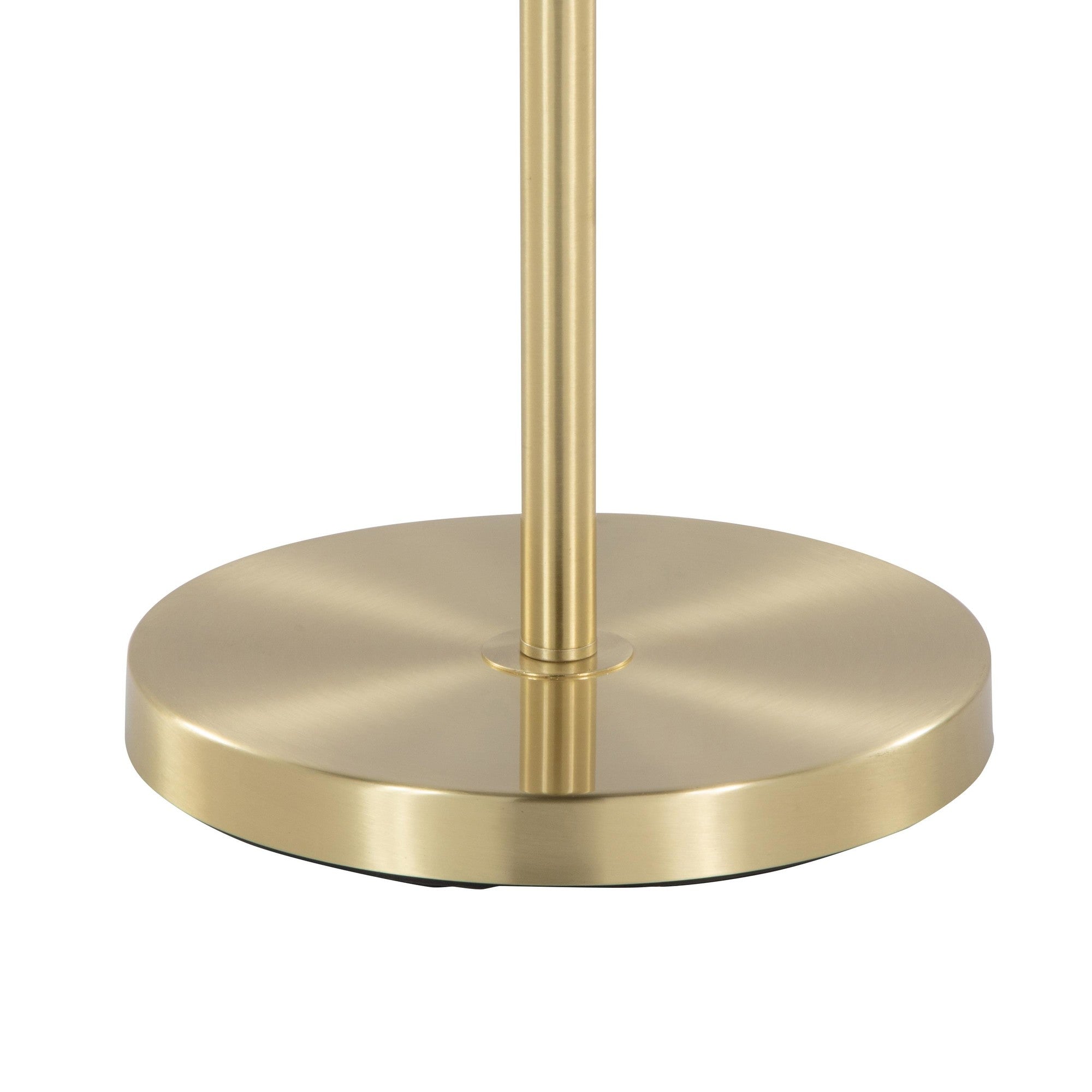 Tier 64" Metal Floor Lamp - Gold Metal, Off-white Linen
