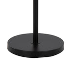 Tier 64" Metal Floor Lamp - Black Metal, Biege Linen