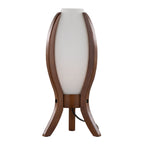 Case Table Lamp - Walnut Wood, Frosted Glass