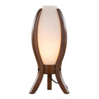 Case Table Lamp - Walnut Wood, Frosted Glass