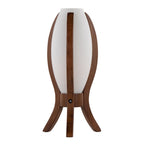 Case Table Lamp - Walnut Wood, Frosted Glass