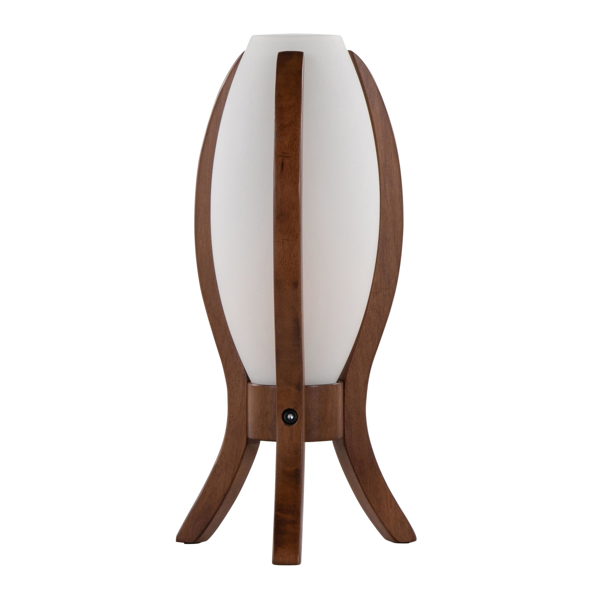 Case Table Lamp - Walnut Wood, Frosted Glass