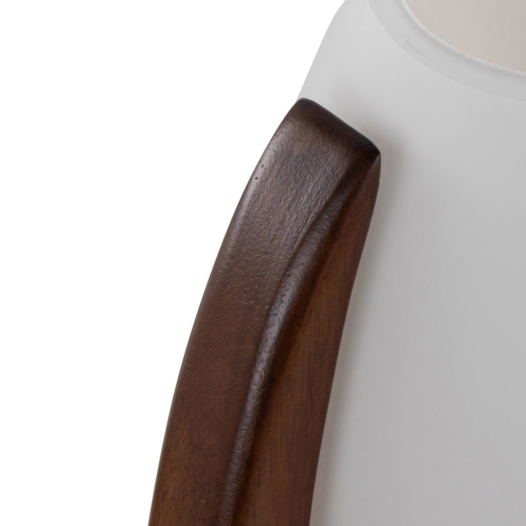 Case Table Lamp - Walnut Wood, Frosted Glass