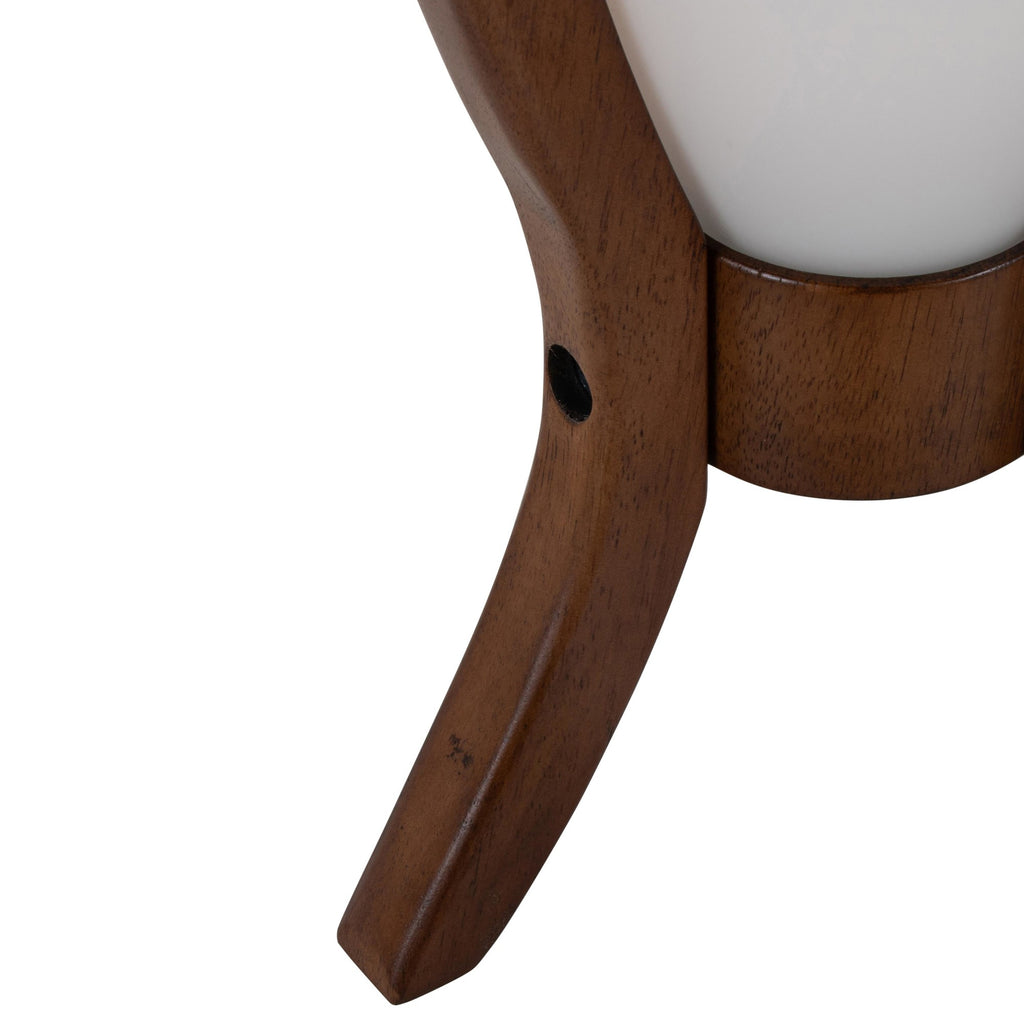 Case Table Lamp - Walnut Wood, Frosted Glass