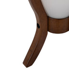 Case Table Lamp - Walnut Wood, Frosted Glass
