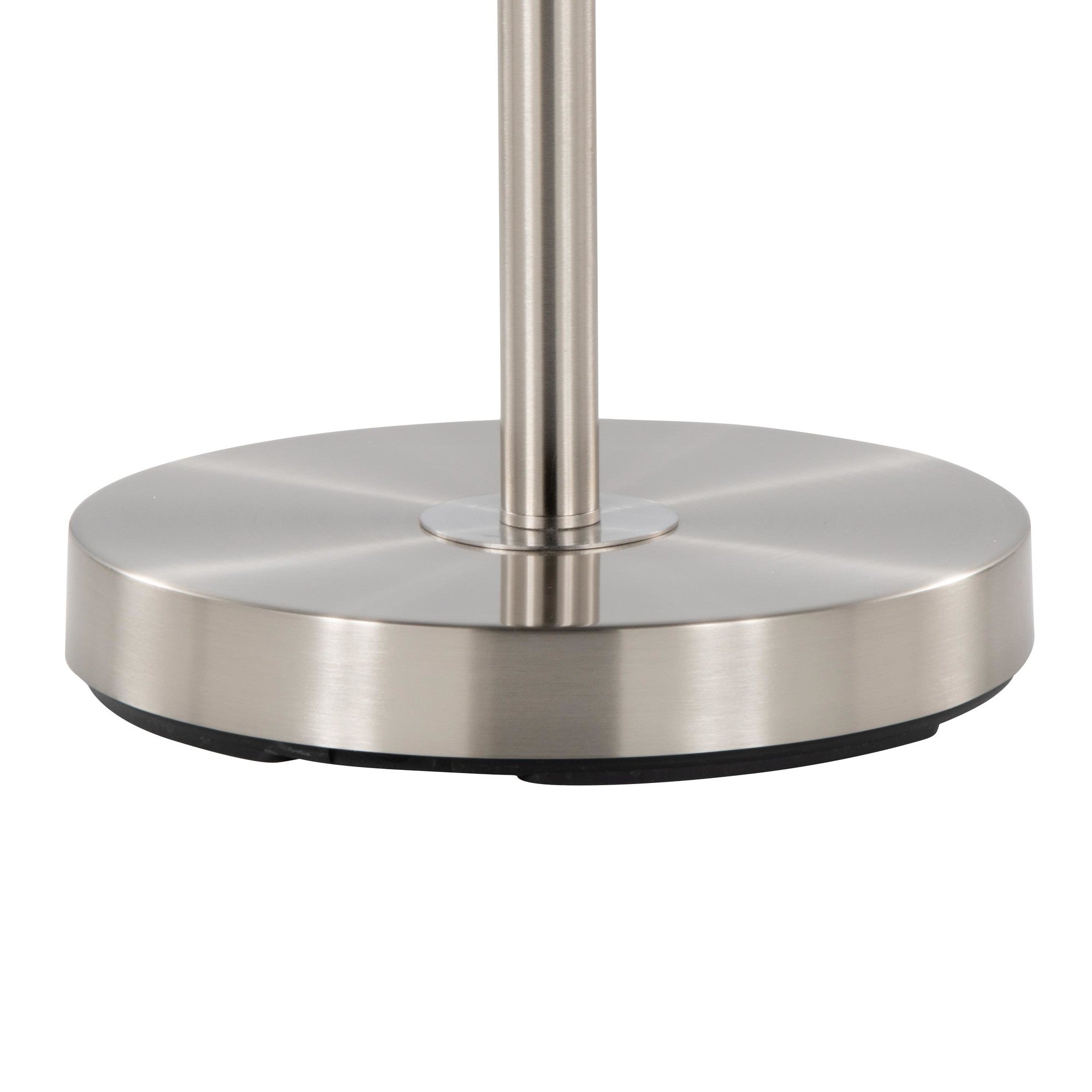Medusa®  71" Metal Floor Lamp 5 Arm - Brushed Nickel Finish, White Glass