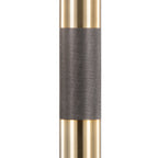 Trophy 62" Floor Lamp - Gold Metal, White Linen