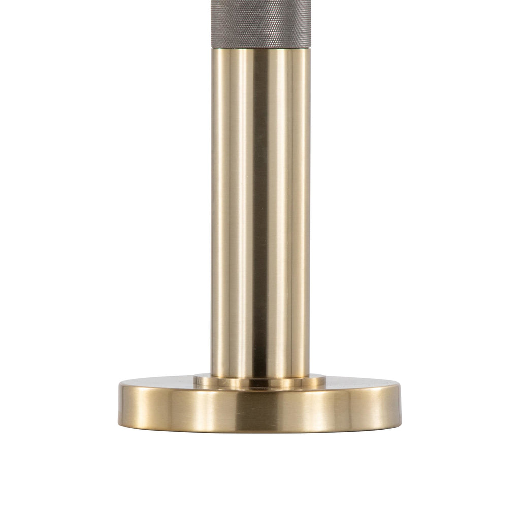 Trophy 27" Table Lamp - Gold Metal, White Linen