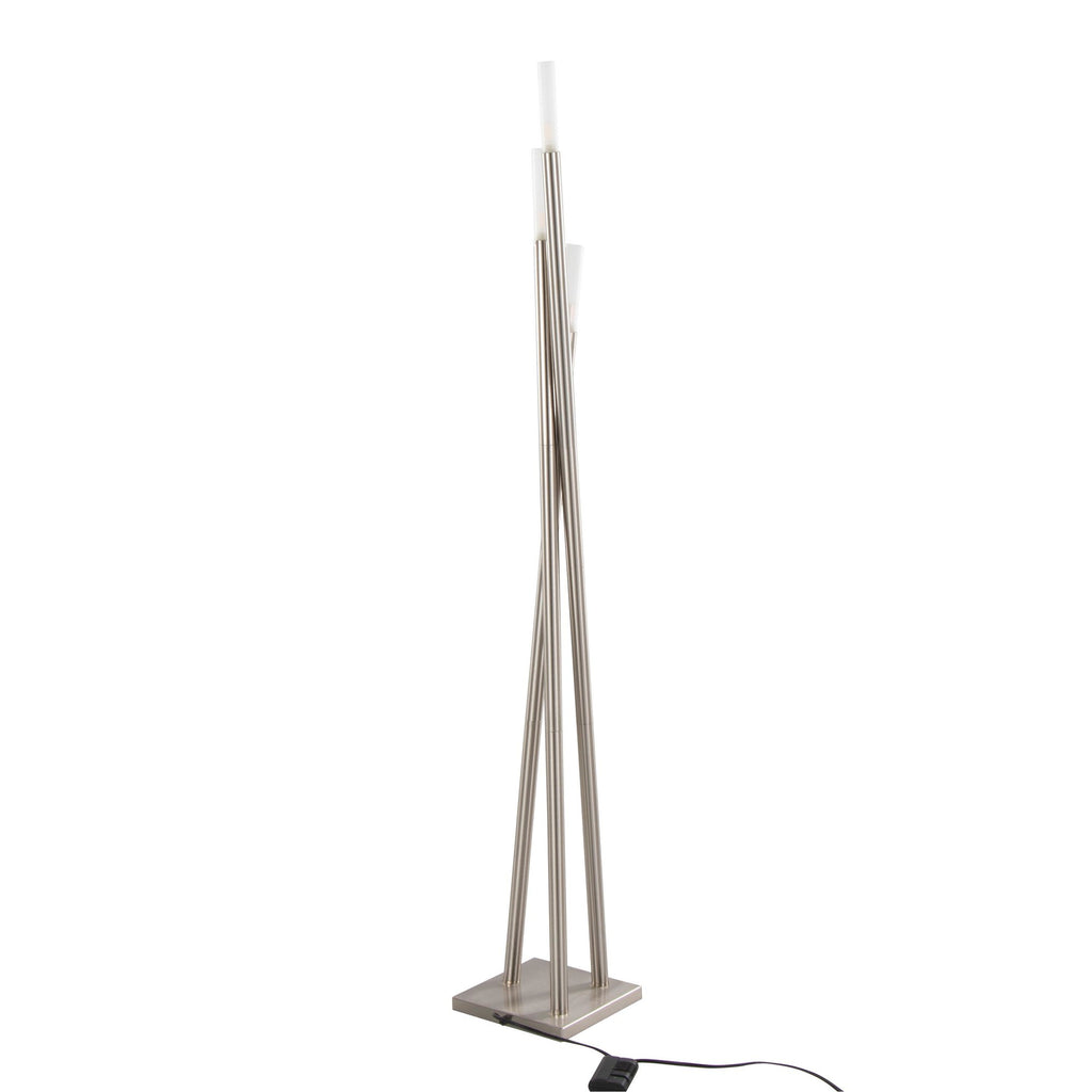 Icicle Floor Lamp - Brushed Nickel