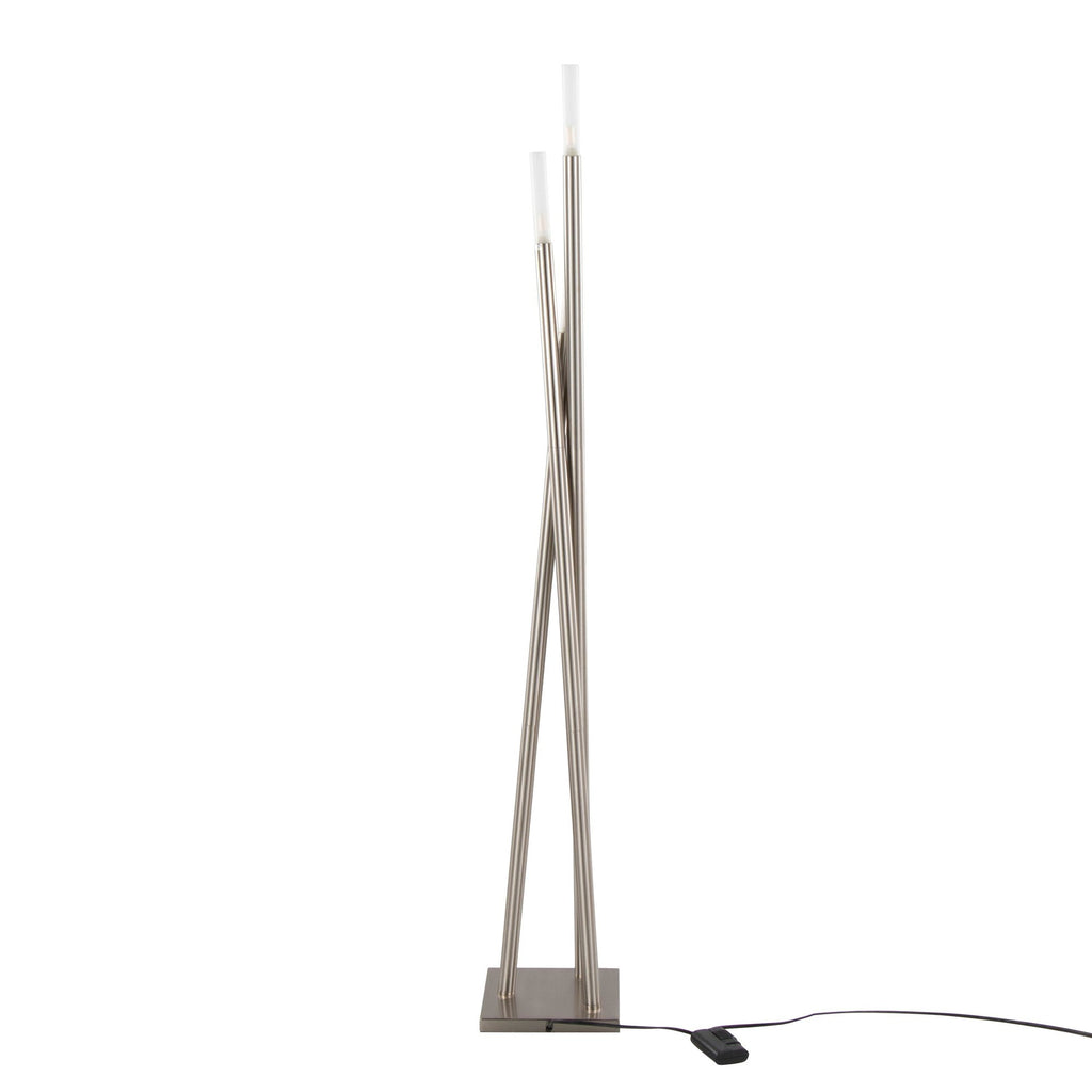 Icicle Floor Lamp - Brushed Nickel