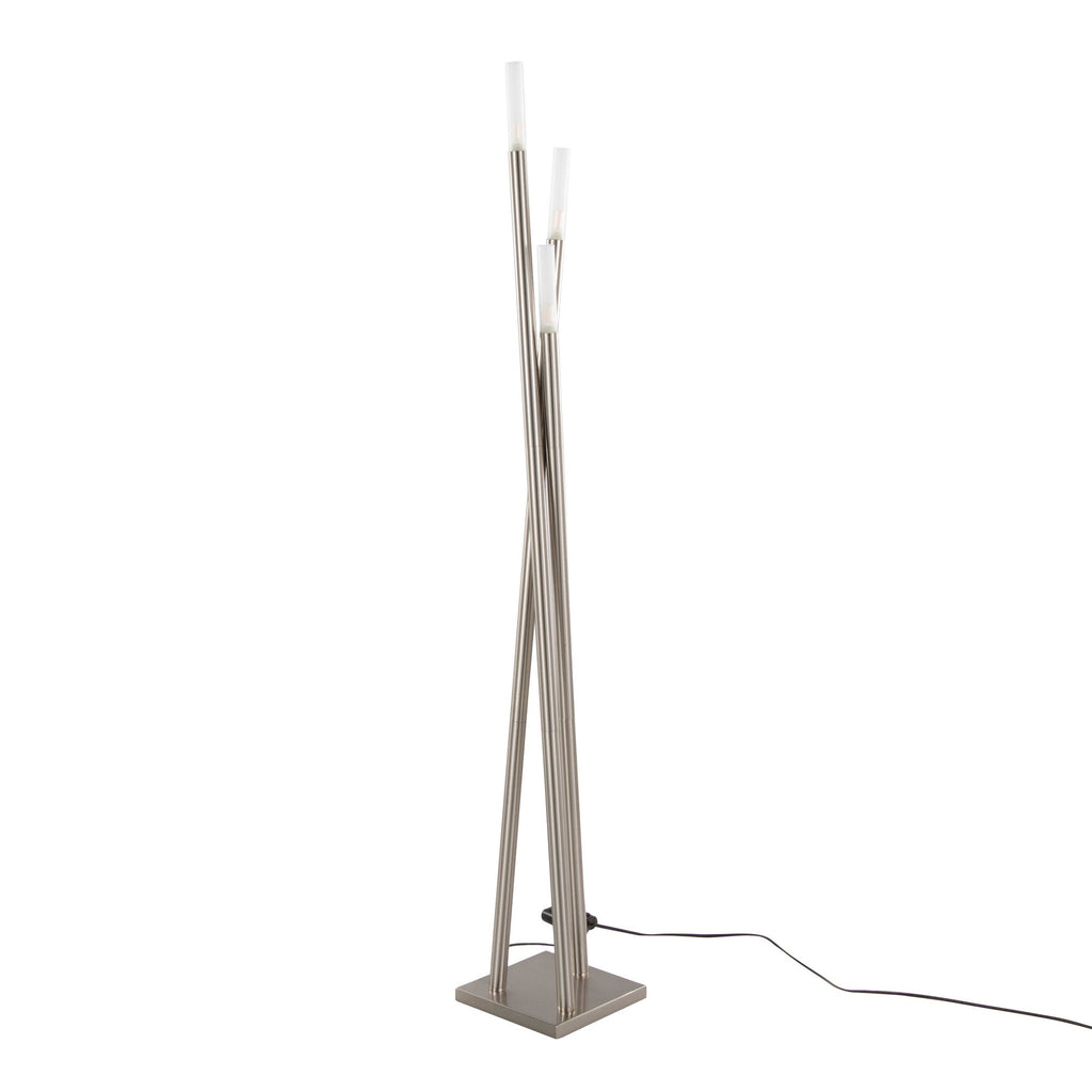 Icicle Floor Lamp - Brushed Nickel