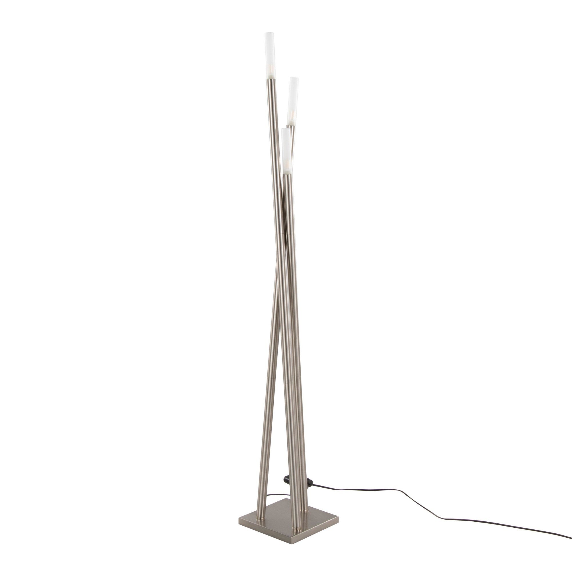 Icicle Floor Lamp - Brushed Nickel
