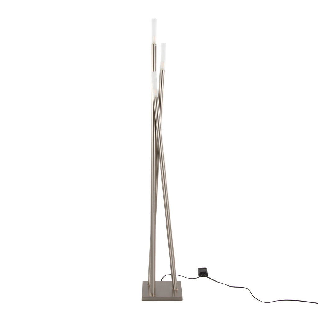Icicle Floor Lamp - Brushed Nickel