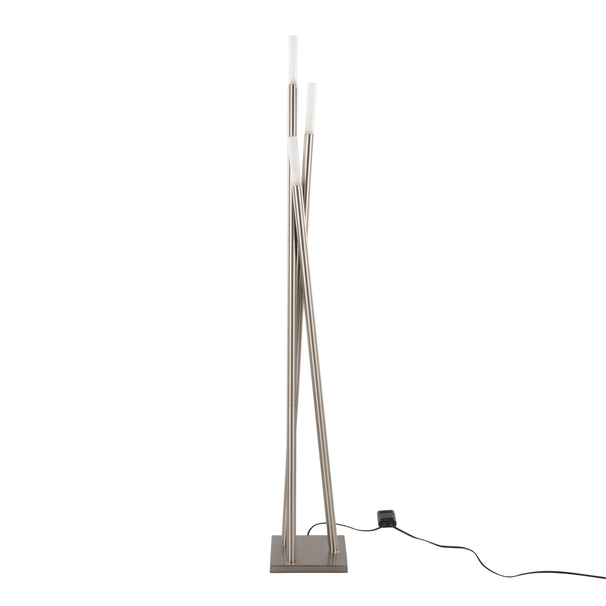 Icicle Floor Lamp - Brushed Nickel