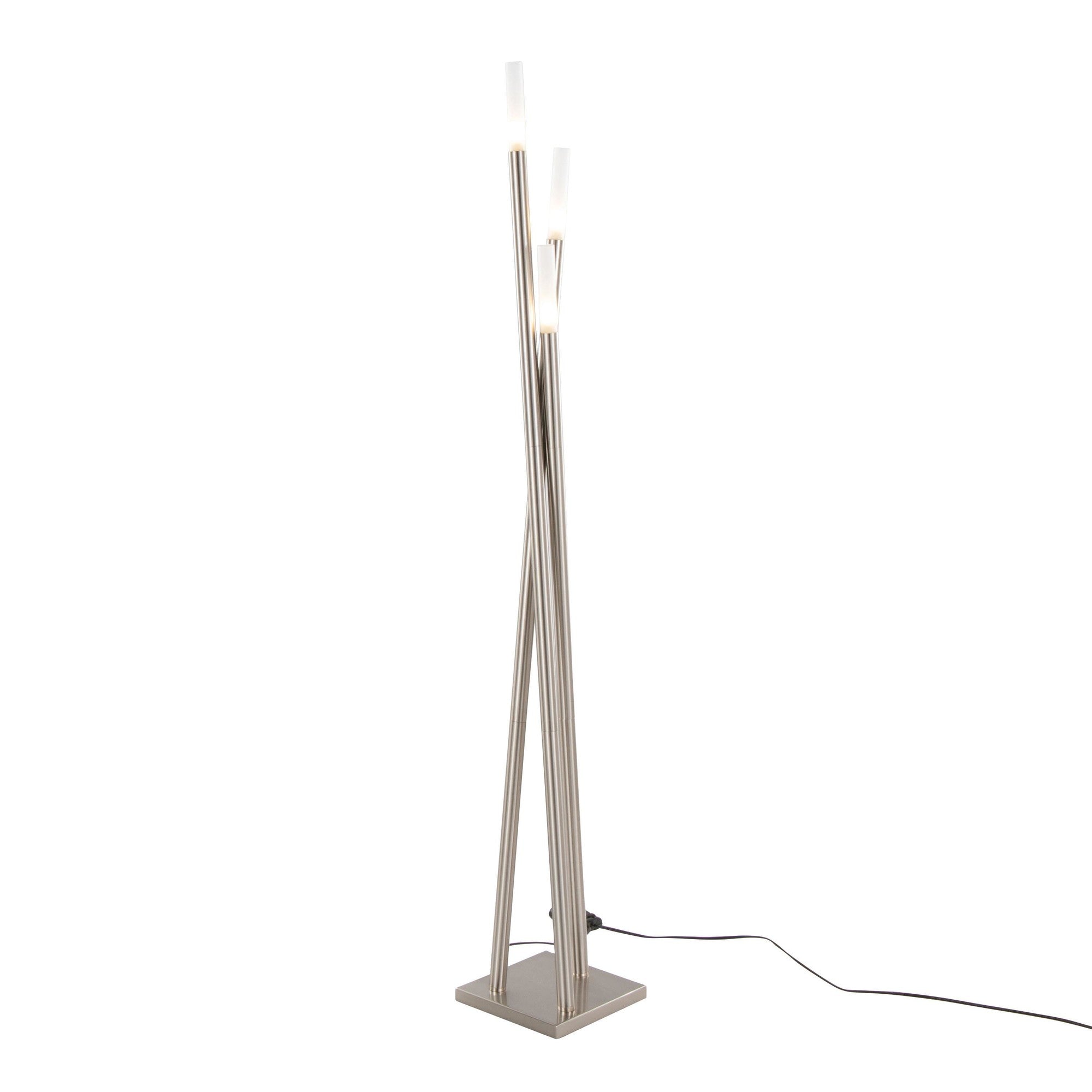 Icicle Floor Lamp - Brushed Nickel