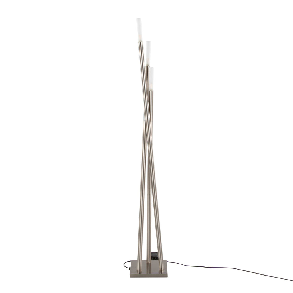 Icicle Floor Lamp - Brushed Nickel