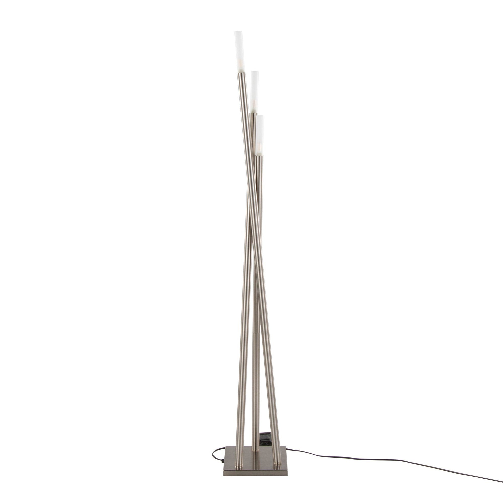 Icicle Floor Lamp - Brushed Nickel