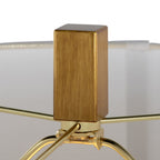 Pompeii 29" Polyresin Table Lamp - Gold Poyresin, White Linen