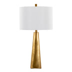 Pompeii 29" Polyresin Table Lamp - Gold Poyresin, White Linen