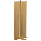 Cosmo 28" Metal Table Lamp - Antique Brass, White Linen