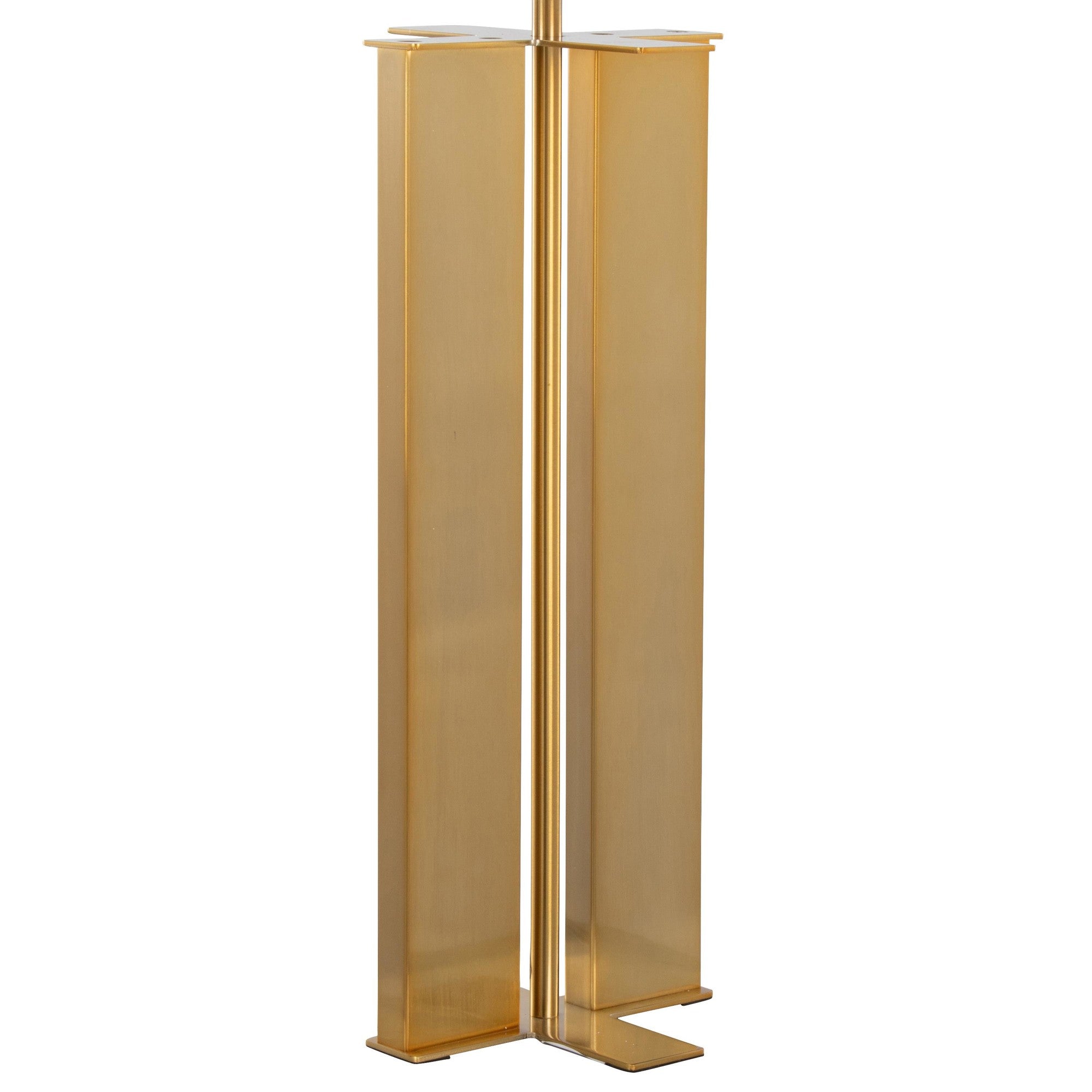 Cosmo 28" Metal Table Lamp - Antique Brass, White Linen