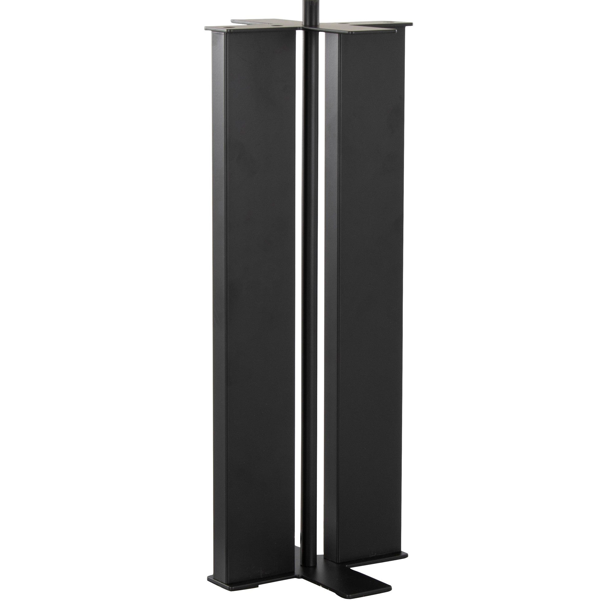 Cosmo 28" Metal Table Lamp - Black Metal, White Linen
