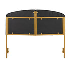 Lindsey Headboard - Gold Steel, Black Velvet