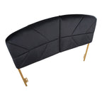 Lindsey Headboard - Gold Steel, Black Velvet