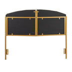 Lindsey Headboard - Gold Steel, Cream Velvet