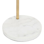 March Floor Lamp - White Marble, Antique Brass Metal