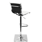 Masters Adjustable Barstool - Chrome, White PU