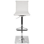 Masters Adjustable Barstool - Chrome, White PU