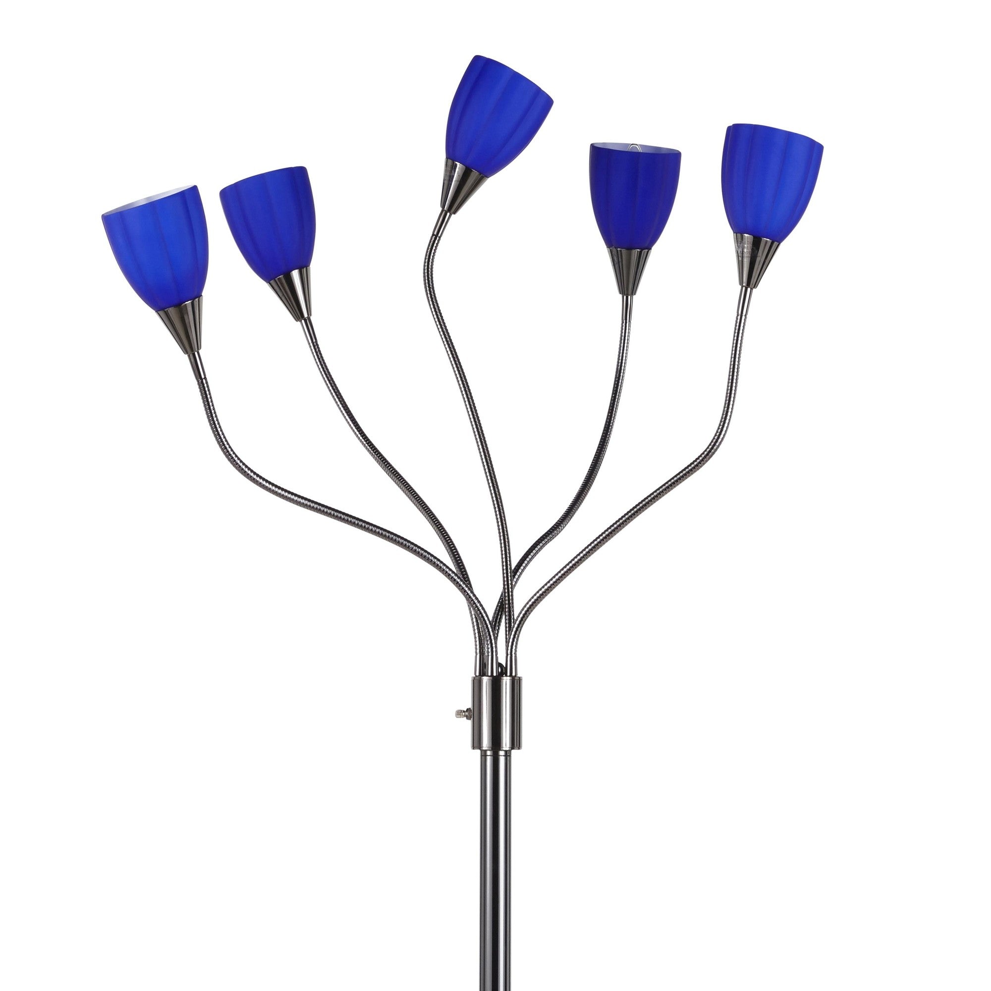 Medusa Floor Lamp - Black Chrome, Blue Glass