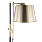Metric Floor Lamp - Black Metal, Antique Brass