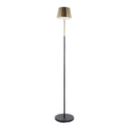 Metric Floor Lamp - Black Metal, Antique Brass