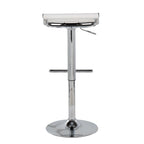 Mirage Ale Adjustable Barstool - Chrome, White Mesh