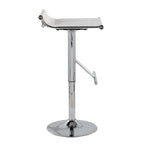 Mirage Ale Adjustable Barstool - Chrome, White Mesh