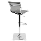 Mirage Adjustable Barstool - Chrome, Silver Mesh