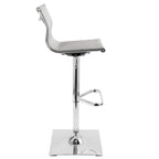Mirage Adjustable Barstool - Chrome, Silver Mesh