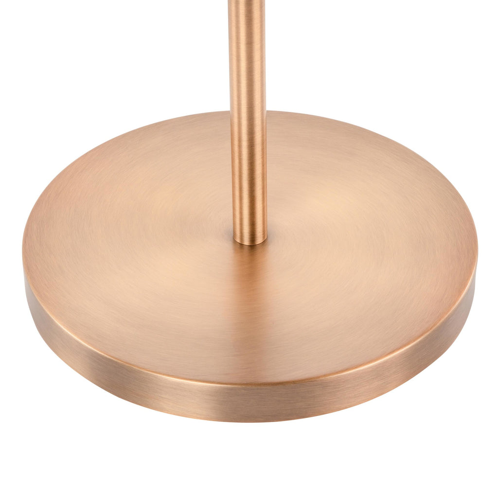 Moon Floor Lamp - Gold Metal, Frosted Glass