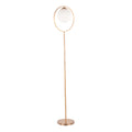 Moon Floor Lamp - Gold Metal, Frosted Glass