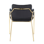 Napoli Chair - Set of 2 - Gold Metal, Black Velvet