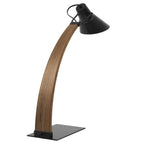 Noah Table Lamp - Black Metal, Walnut Wood