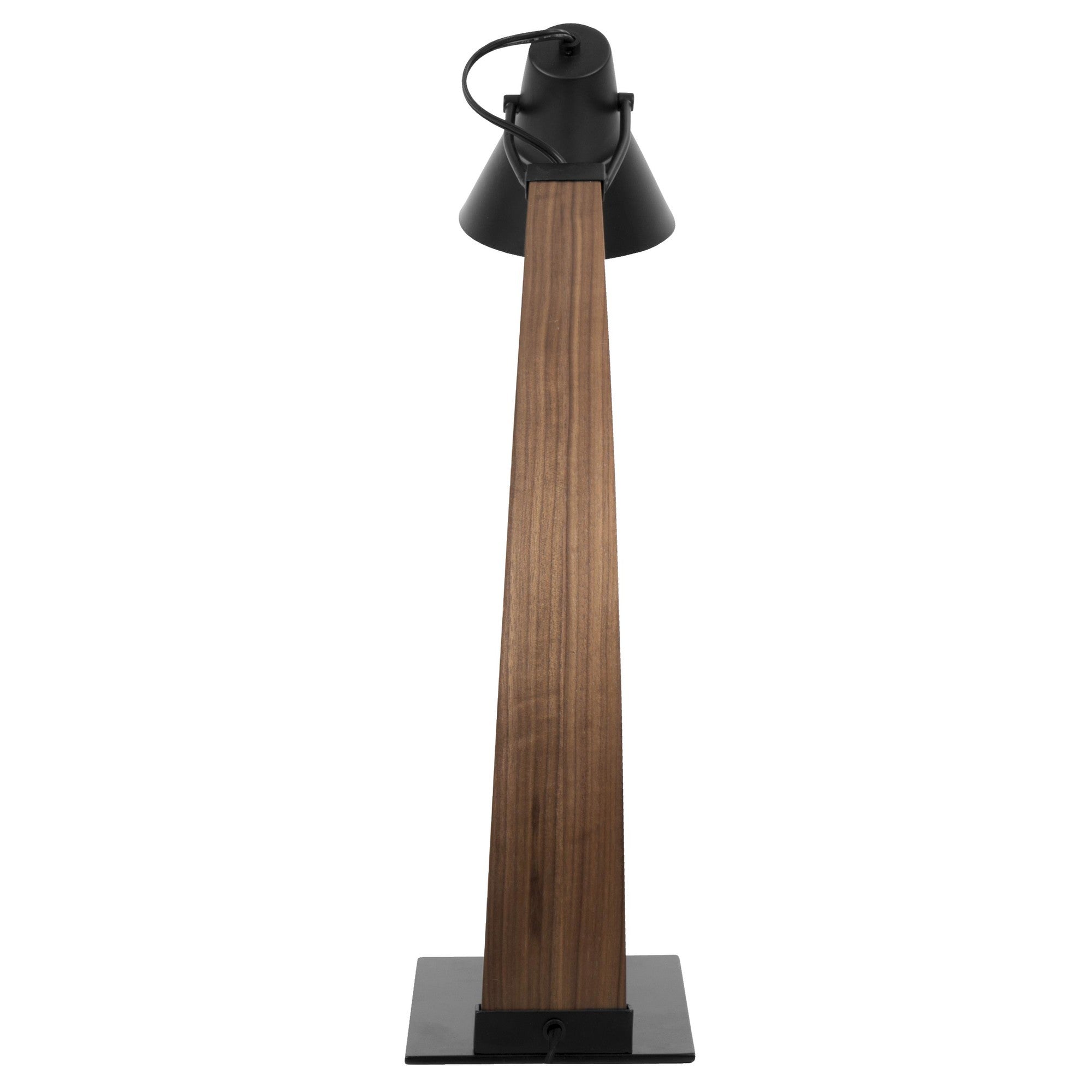 Noah Table Lamp - Black Metal, Walnut Wood