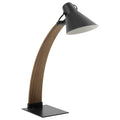 Noah Table Lamp - Black Metal, Walnut Wood