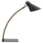 Noah Table Lamp - Black Metal, Walnut Wood